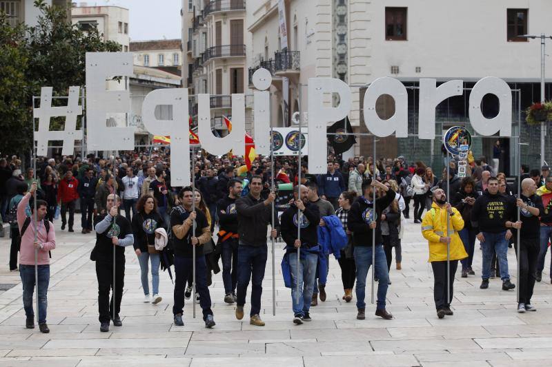 Jusapol protesta para seguir defendiendo ante el Gobierno central la necesidad de que sus sueldos sean iguales a los de otras policías y cuerpos de seguridad autonómicos