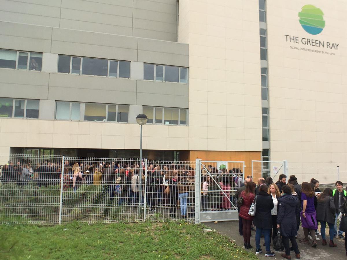 Concentración en el Rayo Verde en la Universidad de Málaga. 