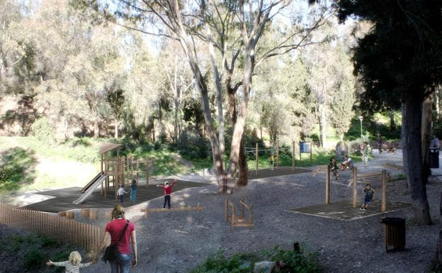 El parque de Gibralfaro tendrá una zona social y más áreas infantiles tras su reforma