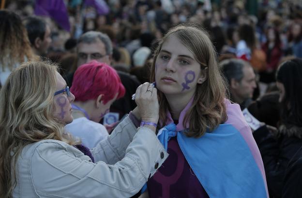 Detalle de la manifestación en Málaga el pasado jueves.
