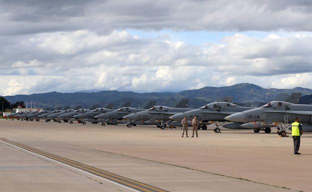 Galería. Imágenes de los aviones ya en Málaga.