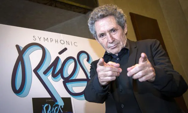 Miguel Ríos, ayer, en la presentación de su nuevo disco y gira en el Teatro Real. :: alberto ferreras
