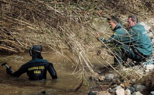 Miembros del dispositivo de búsqueda rastrean la zona