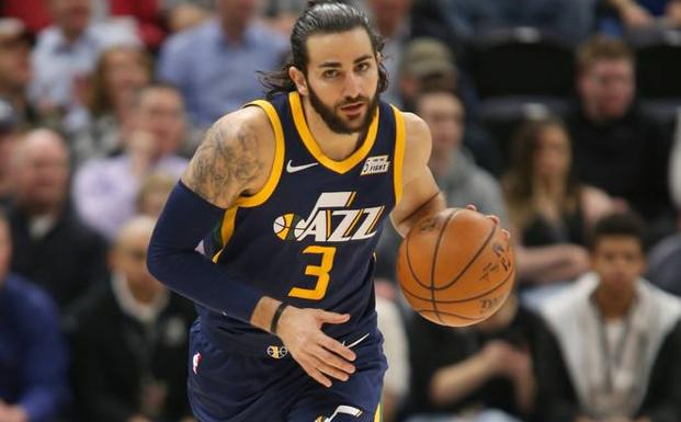 Ricky Rubio, durante el partido ante los Hawks. 