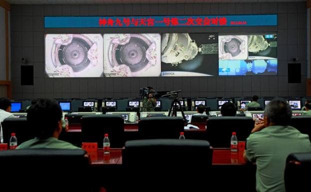 Centro de control de la Tiangong-1. 