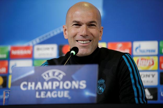 Zidane, durante su conferencia de prensa en Turín. :: reuters