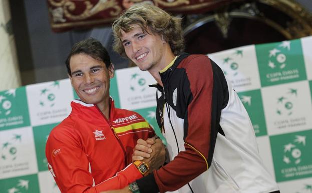 Rafa Nadal y el alemán, Alexander Zverev. 