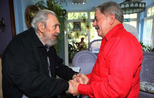 El expresidente brasileño con Fidel Castro, en La Habana. :: efe