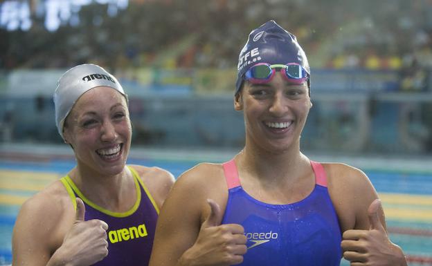 Jessica Vall y Michelle Alonso, dos de las grandes protagonistas de la jornada de ayer. 