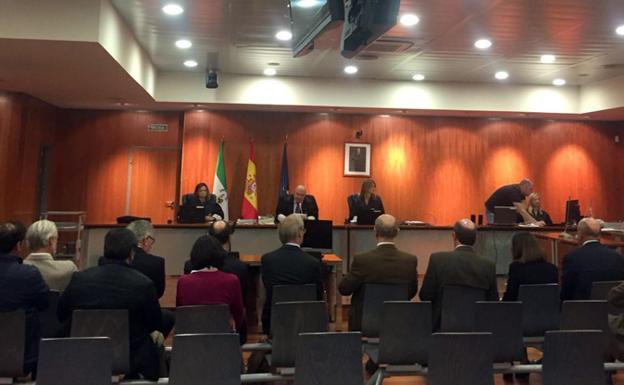 Interior de la sala en el arranque del juicio por el 'caso Hidalgo'.