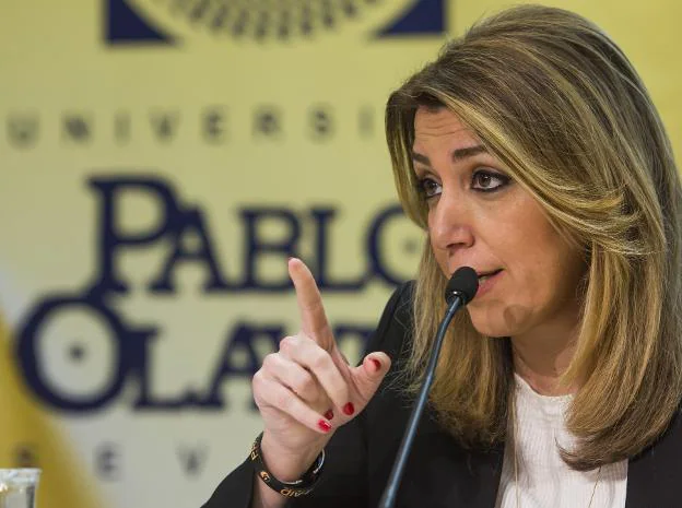 Susana Díaz, ayer. :: efe