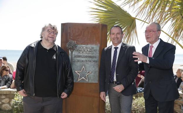 Del Toro, esta mañana en Málaga junto a De la Torre y Manuel Castillo.