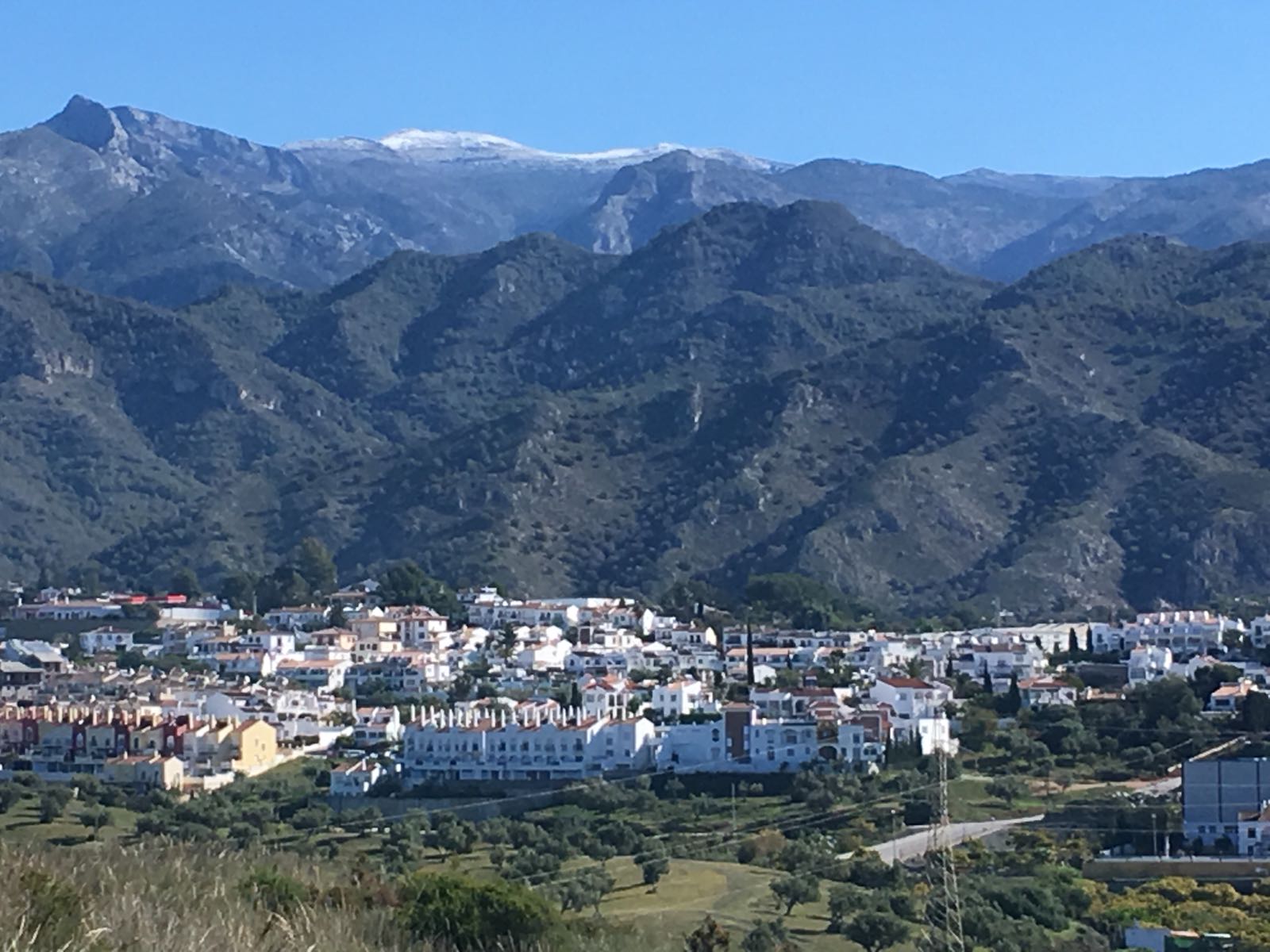 Cumbres nevadas en la Axarquía