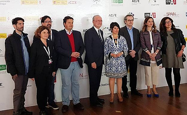 Segunda sesión de MAFIZ, con las principales autoridades de Málaga, el Festival y la industria. 