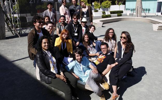 El malagueño F. J. Arranz, en el centro en primera fila, junto con el resto de miembros del programa Málaga Talent. 