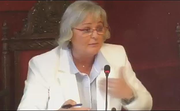 Teresa Porras, esta mañana. 