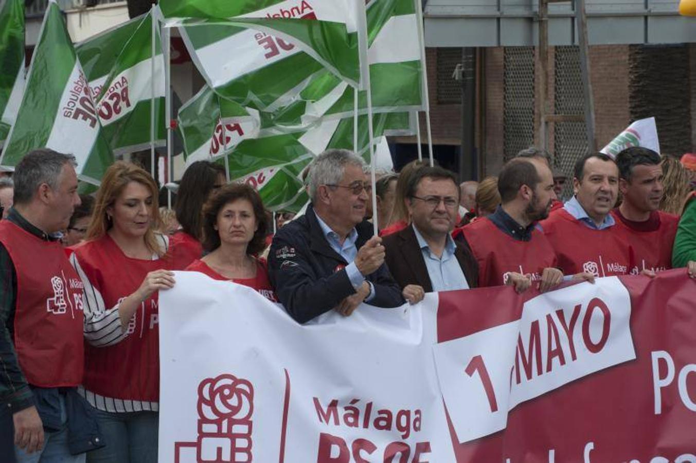 Miles de malagueños participan en la marcha del Día del Trabajo, convocada por CCOO y UGT y apoyada por partidos y colectivos de izquierda