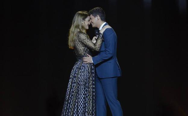 Amaia y Alfred, en el ensayo de Eurovisión.