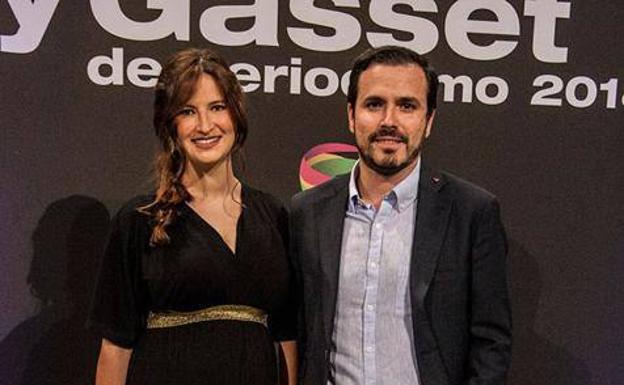 Garzón y Ruiz, anoche en la alfombra roja de los premios Ortega y Gasset. 