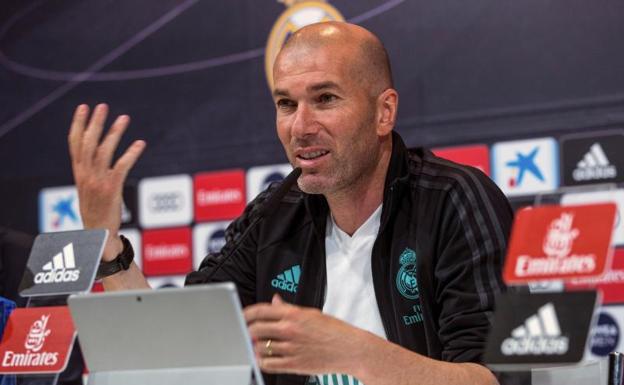 Zinedine Zidane, durante la rueda de prensa. 