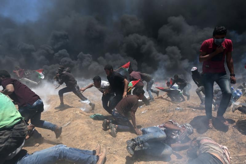 Más de cuarenta muertos y más de un millar de fallecidos en Gaza, en las protestas contra la embajada de EE UU en Jerusalén