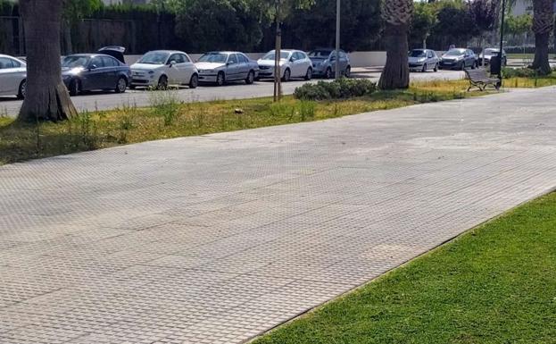 Contraste entre las dos franjas.