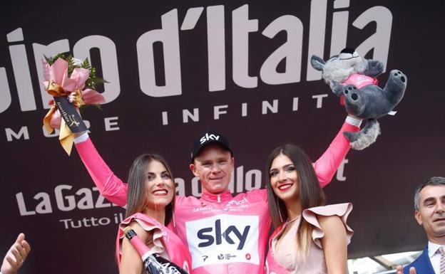 Chris Froome, líder del Giro tras la 19ª etapa. 