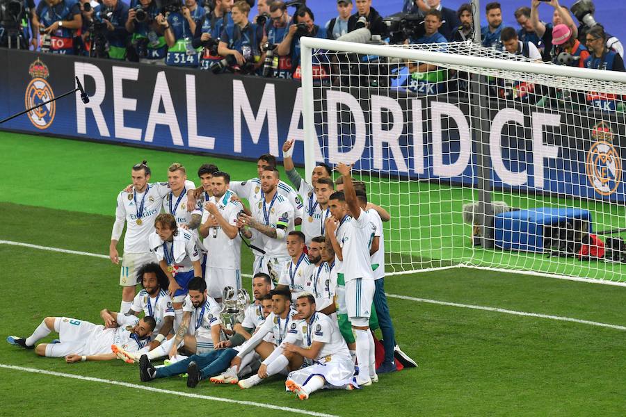 El Real Madrid conquistó en el Olímpico de Kiev su 'decimotercera' Champions, tras un partido en el que venció por 3-1 al Liverpool y en el que Bale fue protagonista al marcar dos goles