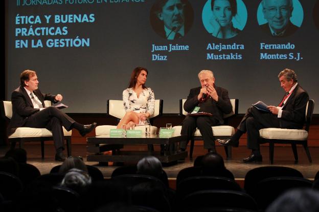 Mesa redonda durante las II Jornadas de Futuro en Español, celebradas entre el 19 y el 21 de julio de 2017 en Santiago de Chile