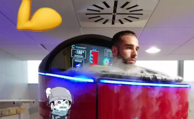 Carvajal se recupera usando la tecnología Cryosense.