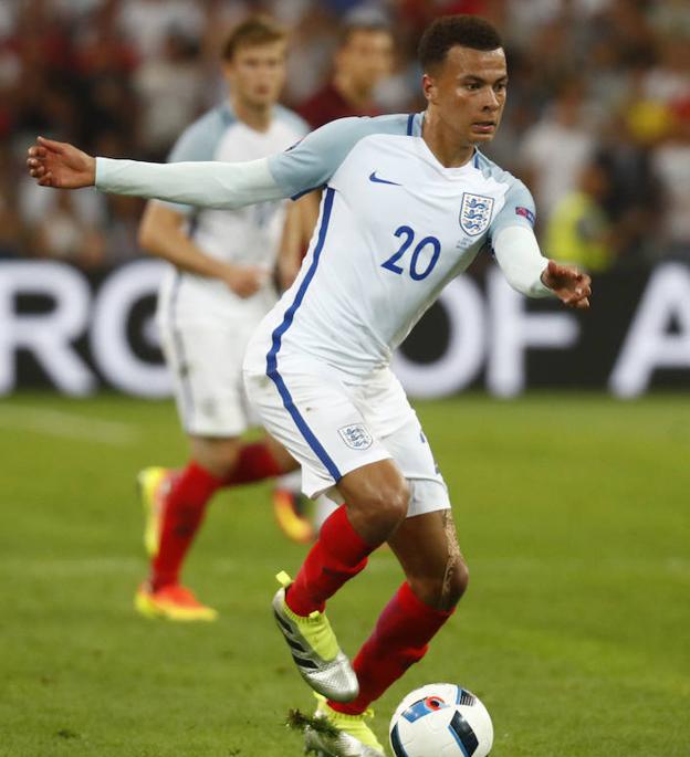 Dele Alli, en un partido con Inglaterra./