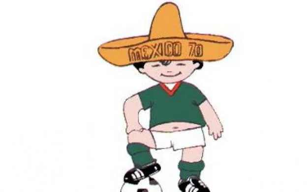 1970 México - Juanito. La segunda mascota de unos mundiales fue un niño y se llamó Juanito. Llevaba el típico sombrero mexicano y la camiseta (verde) y pantalones (blancos) de la selección de su país. Al ser el primer Mundial televisado fue la mascota más conocida y su repercusión fue enorme a pesar de ser muy sencilla en su diseño y tener un nombre de lo más común.