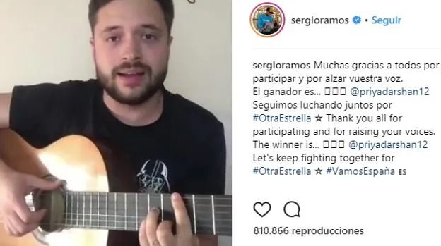 Imagen de Iván Peláez en el vídeo donde versiona la canción de Sergio Ramos para el Mundial de Rusia 2018.