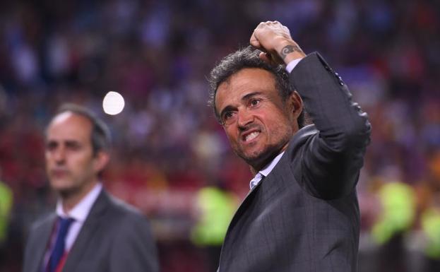 Luis Enrique, durante un partido. 