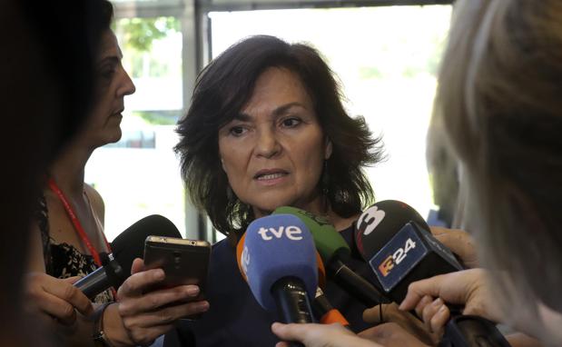 Carmen Calvo, ministra de la Presidencia, Relaciones con las Cortes e Igualdad.