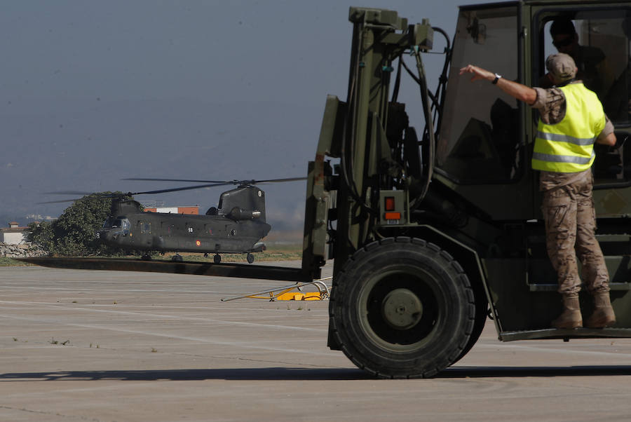 Llegada de las aeronaves para el Torre del Mar Airshow 2018 a la Base Aérea de Málaga. 