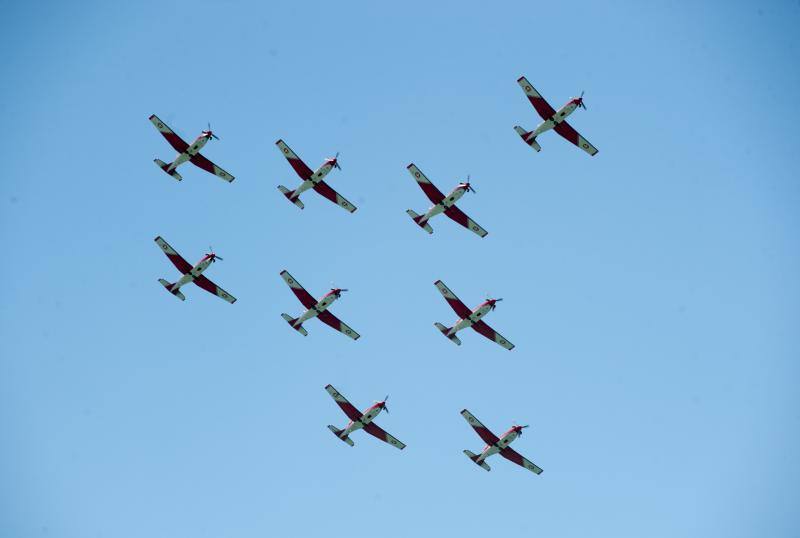 Torre del Mar acoge este festival aéreo internacional con 40 aeronaves de cuatro países diferentes 