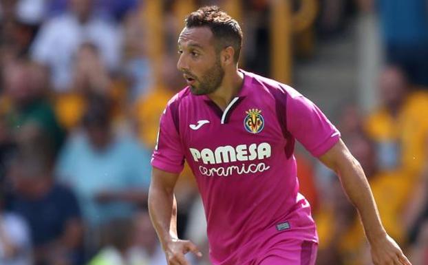 Santi Cazorla, durante un amistoso con el Villarreal. 