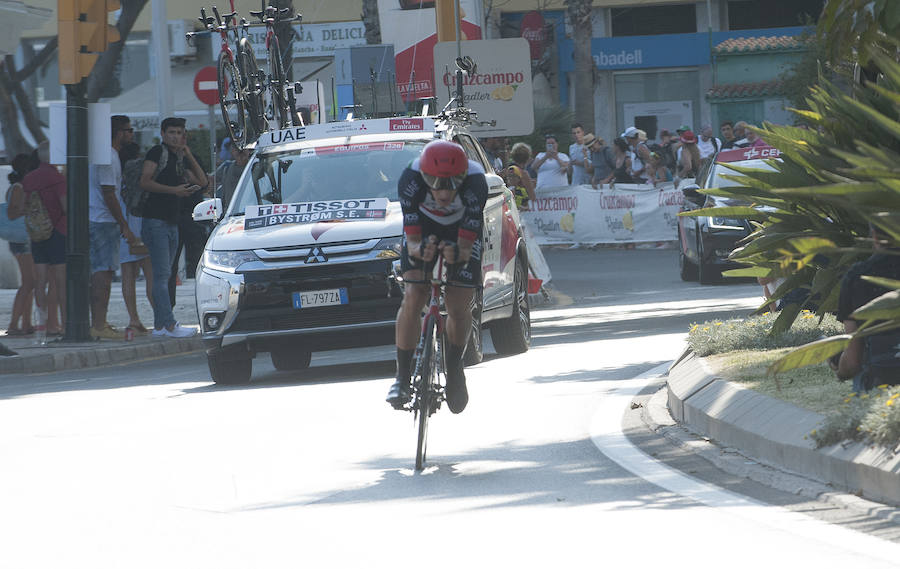 Málaga es protagonista en la Vuelta Ciclista España 2018. La etapa inicial y hasta otras tres tocan tierras malagueñas en una edición en la que hasta la canción oficial es de una malagueña. Aquí recogemos las mejores imágenes del paso por Málaga