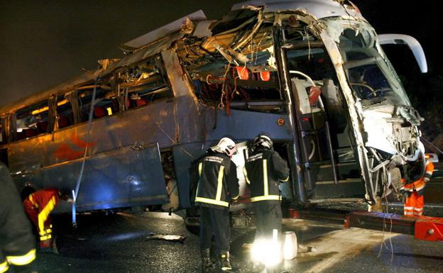 Accidente en Benalmádena en 2008, en el que fallecieron nueve personas.