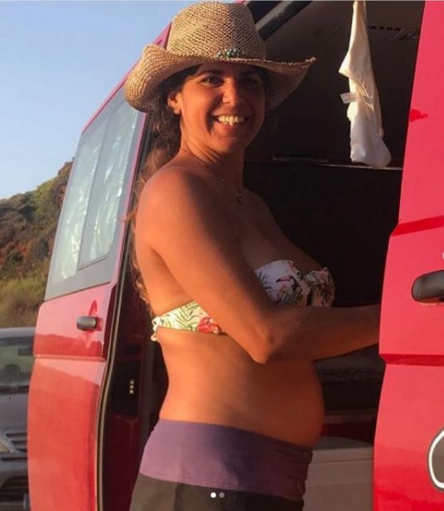 Teresa Rodríguez, embarazada.