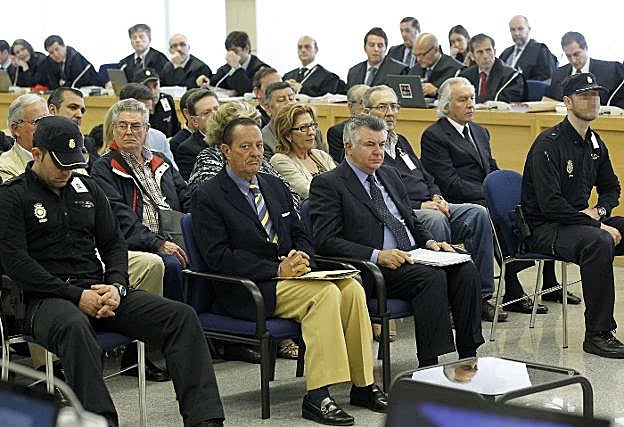 Banquillo de los acusados en el 'caso Saqueo II', juzgado en 2013. 