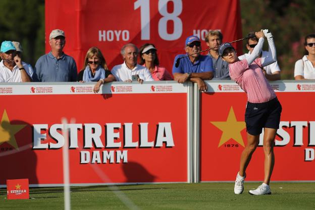 Azahara Muñoz, ayer en el torneo. 