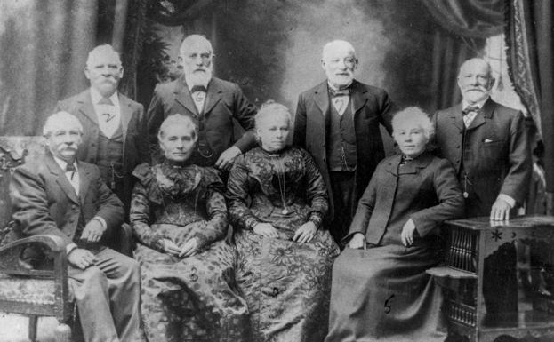 Primera generación de los Parer, en torno a 1900.