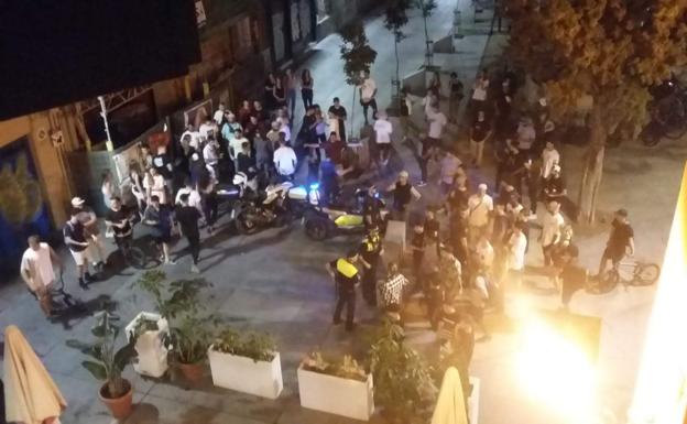 Imágenes de la pelea registrada en el Centro.