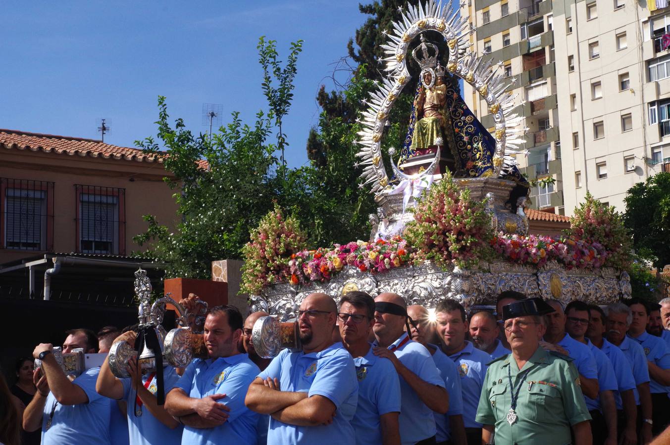 Fotos: Procesión de la Virgen de la Cabeza en la barriada Palma-Palmilla de Málaga