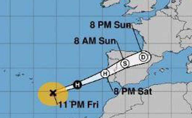 El Huracán Leslie se acerca a la Península. ¿Donde tocará tierra?