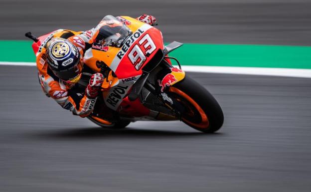 Mac Márquez, rodando en Motegi este viernes. 