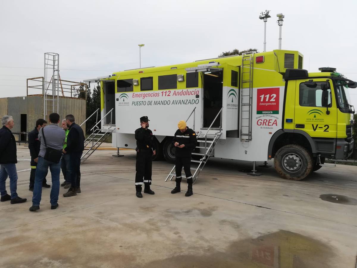 Operativo instalado de Emergencias 112 Andalucía. 