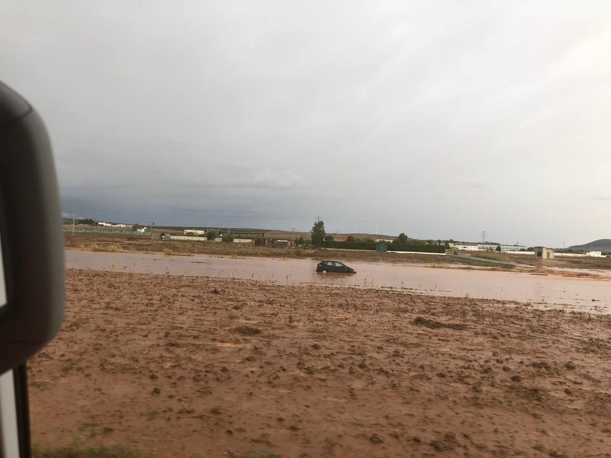 Zona afectada por las lluvias en Bobadilla.